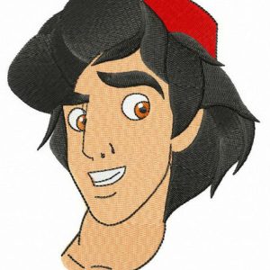Aladdin face embroidery design