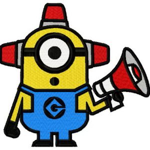Alarming Minion embroidery design