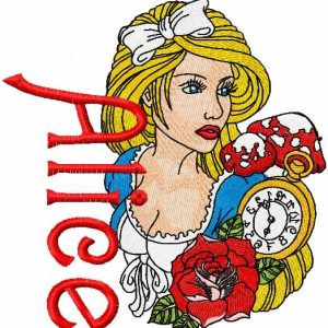 Alice embroidery design