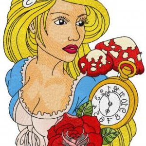 Alice in Wonderland 10  embroidery design