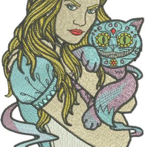 Alice modern look embroidery design