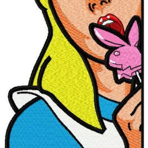 Alice with lollipop 2 embroidery design