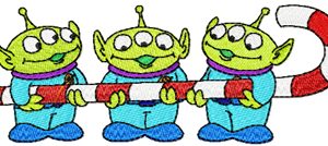 Aliens Likes Christmas embroidery design