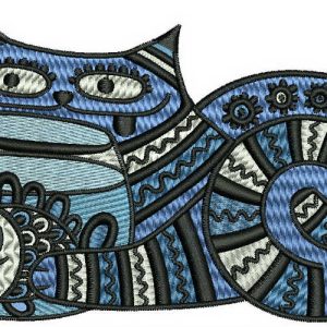 All cats like fish embroidery design