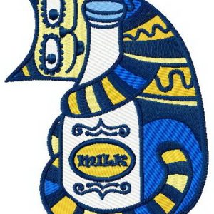 All cats like milk embroidery design