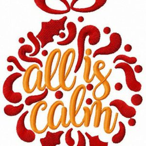All is calm embroidery design