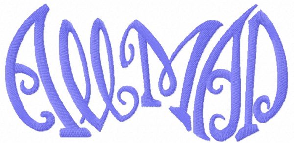 All mad embroidery design