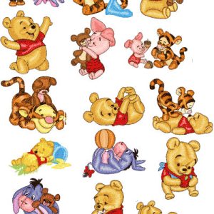 Baby Pooh Pack embroidery design