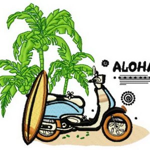 Aloha 3 embroidery design
