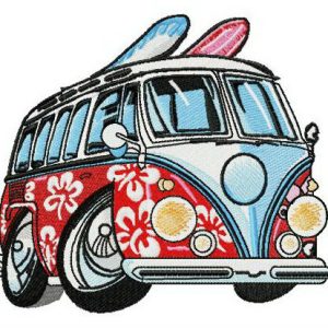 Aloha van embroidery design
