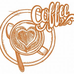 Always hot coffee 3 embroidery design