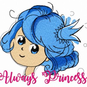 Always princess embroidery design