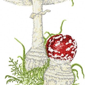 Amanita muscaria embroidery design