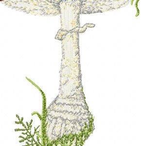 Amanita muscaria big mushroom embroidery design