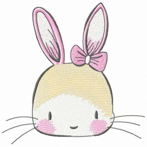 Amazing bunny girl embroidery design