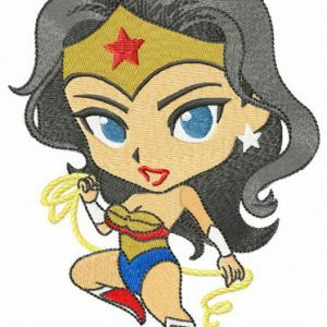 Amazonian Wonder woman embroidery design