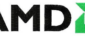 AMD logo embroidery design