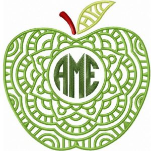 AME apple embroidery design