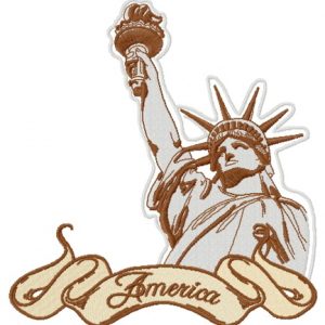 America 2 embroidery design