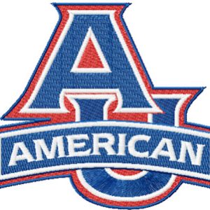 American University Logo embroidery design