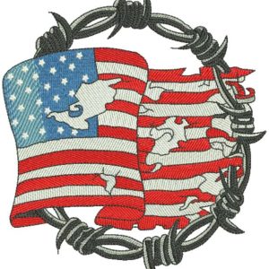 Freedom forever embroidery design