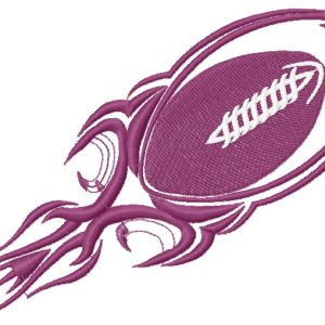American football ball embroidery design