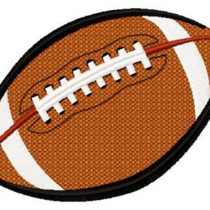 American football ball embroidery design
