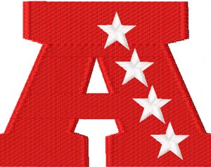 American Football Conference logo embroidery design