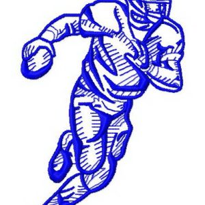 American football player 10 embroidery design