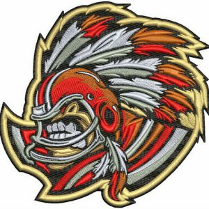 American football player 3 embroidery design