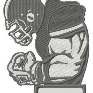 American football player 5 embroidery design