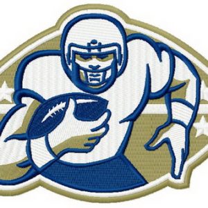 American football player 6 embroidery design
