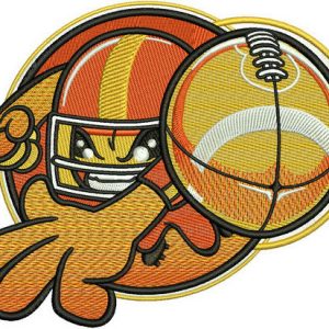 American football player 2 embroidery design