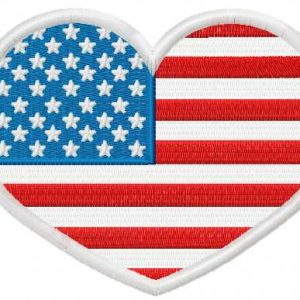 American heart 5 embroidery design