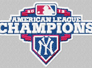 American League Champions New York Yankees logo embroidery design