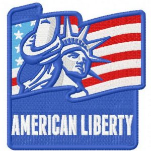 American Liberty embroidery design