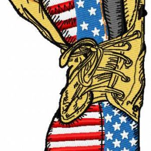 American military boot embroidery design
