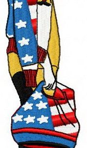 American style embroidery design