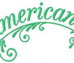 Americano embroidery design