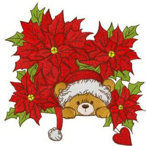 Among Christmas stars embroidery design