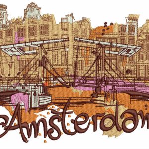 Amsterdam embroidery design