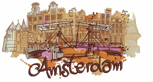 Amsterdam embroidery design