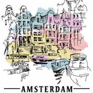 Amsterdam Netherlands 4 embroidery design
