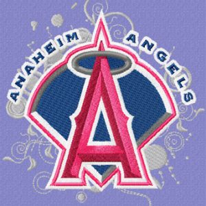 Los Angeles Angels of Anaheim modern logo embroidery design