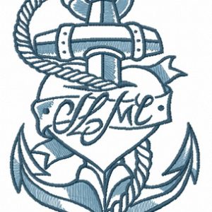 Anchor 12 embroidery design