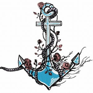 Anchor 13 embroidery design