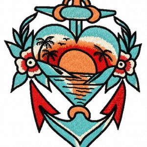 Anchor 7 embroidery design