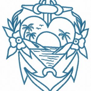 Anchor 8 embroidery design