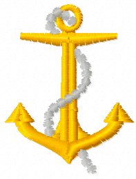 Anchor embroidery design