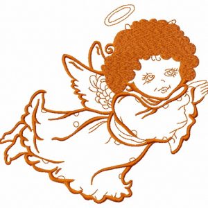 Angel flying 3 embroidery design